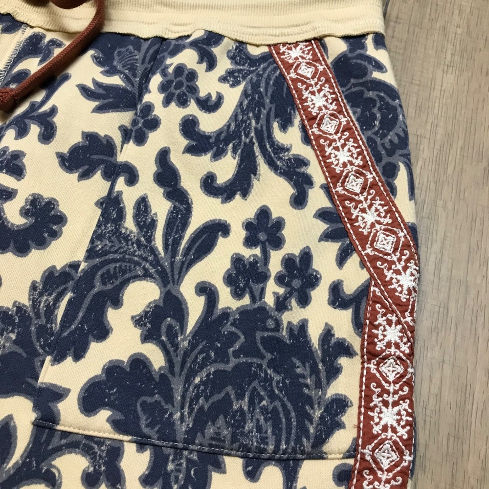 Sundance Sweatpants Joggers Pants Womens Size L Boho Hippie Romilly Blue Cream - Picture 8 of 13